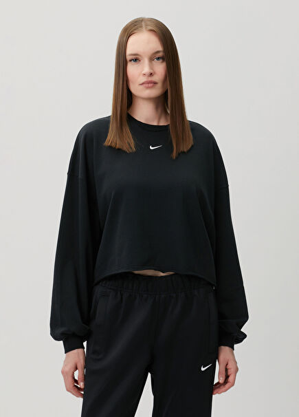 Chill Terry Oversize French Terry Siyah Sweatshirt