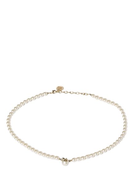 Gold Color Silver Pearl Metal Women's Necklace