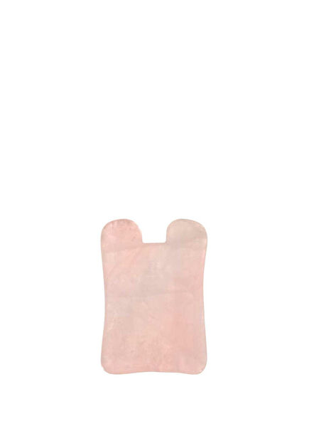 Pembe Kuvars Gua Sha Kare Yüz Masaj Taşı