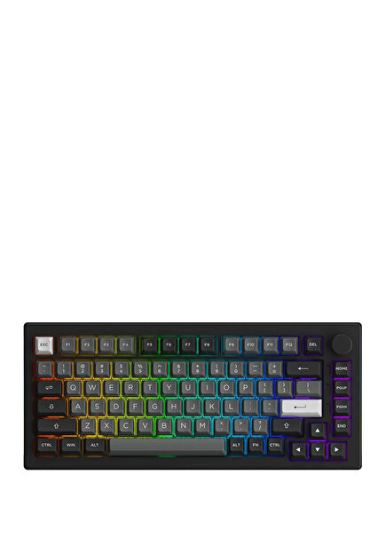 5075B Plus Black Silver Dracula Switch RGB Kablosuz Hotswap Mekanik Gaming Klavye