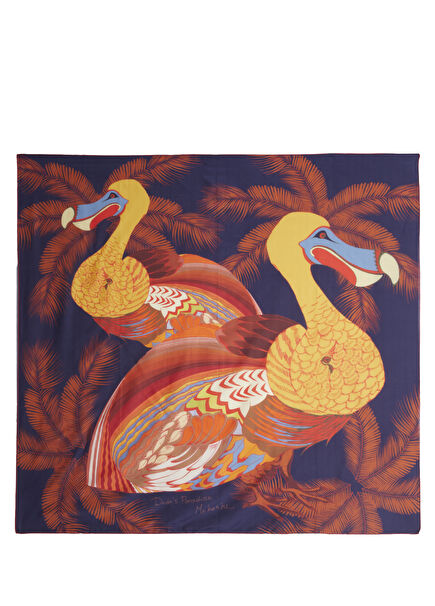 Dodo's Paradise Navy Blue Yellow Women's Shawl