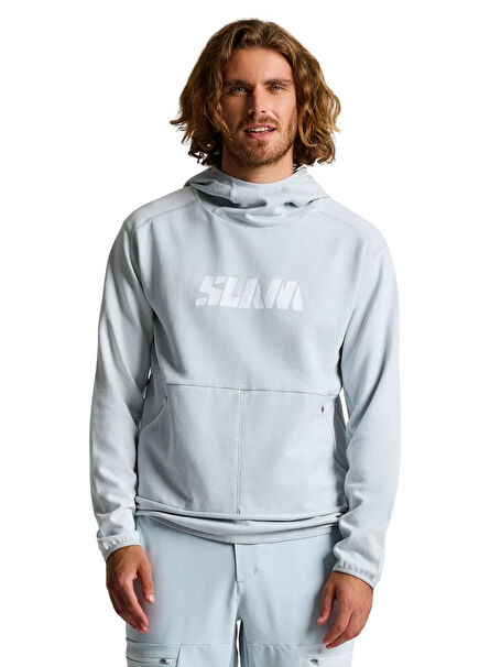 Slam Graphic Grey Hooded Men's Sweatshirt