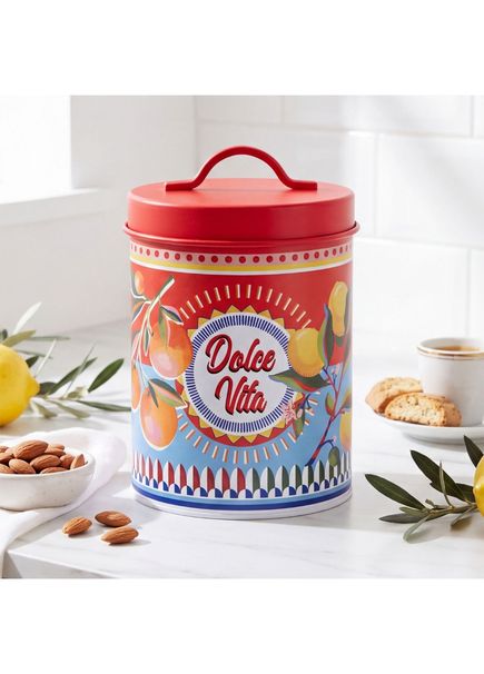 Dolce Vita Limon & Portakal Desenli Çelik Vakumlu Silindir Saklama Kutusu