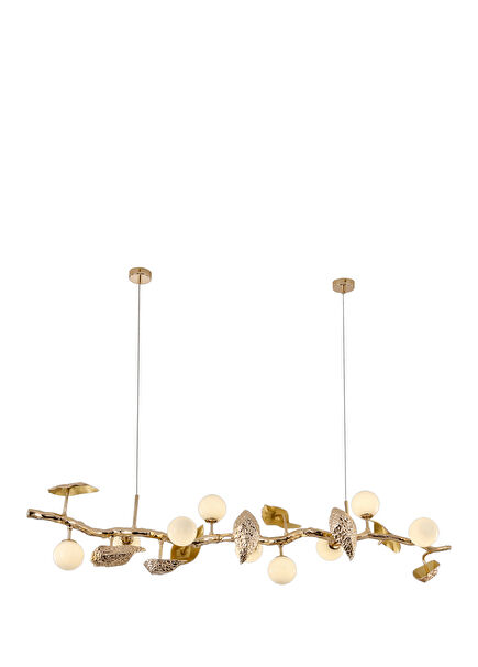 Doha Gold Glass 9 Pcs Pendant Chandelier