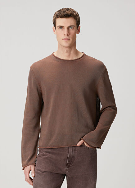 Rigid Popever Kahverengi Organik Pamuk Kazak