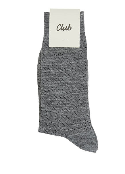 Grey Jacquard Men's Socks