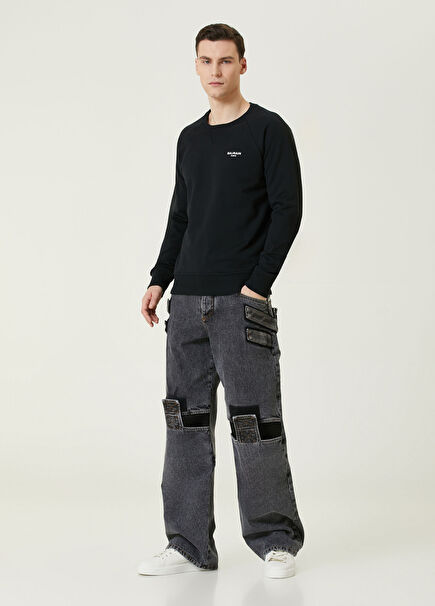 Antrasit Garni Detaylı Jean Pantolon