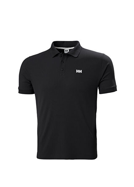 Driftline Polo Collar Black Men's T-shirt