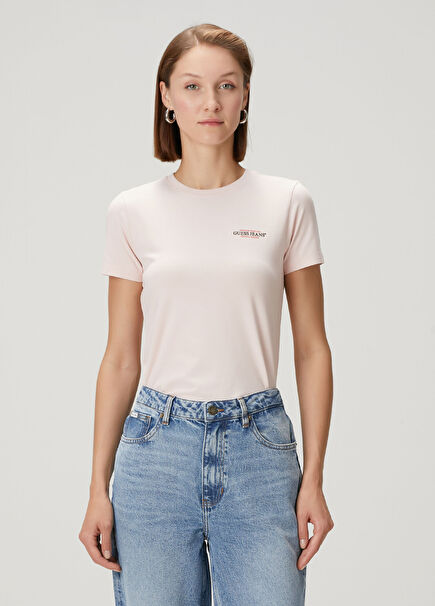 Slim Fit Pink Logo T-Shirt