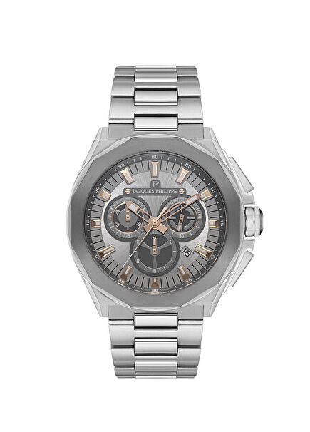 JPQGC301346 Metallic Gray Men's Wristwatch