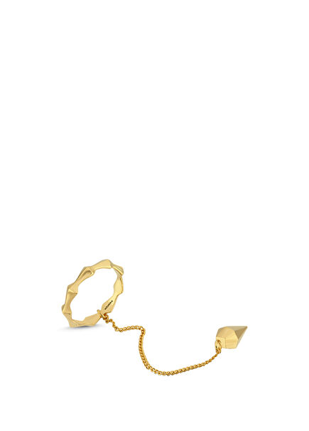 Tricky 22 Karat Gold Plated 925 Sterling Silver Ring