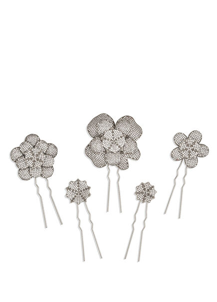 Renesa Gümüş Rengi 5'li Kadın Pin Toka Seti