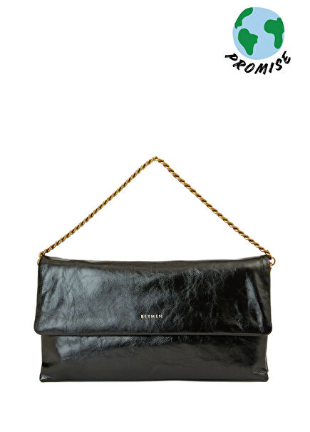 Soft Siyah Kadın Deri El Portföyü