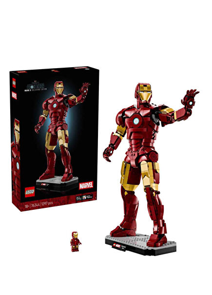 Marvel Iron Man Mark 3 Collector's Edition 1297 Pcs Figure Building Set for Adults 76344