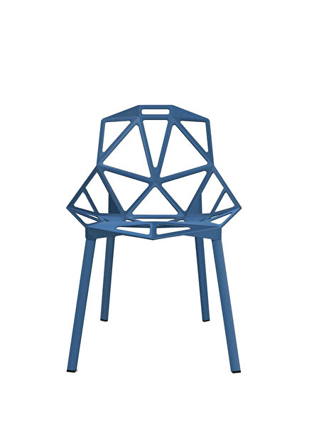 One Blue Sleeveless Chair