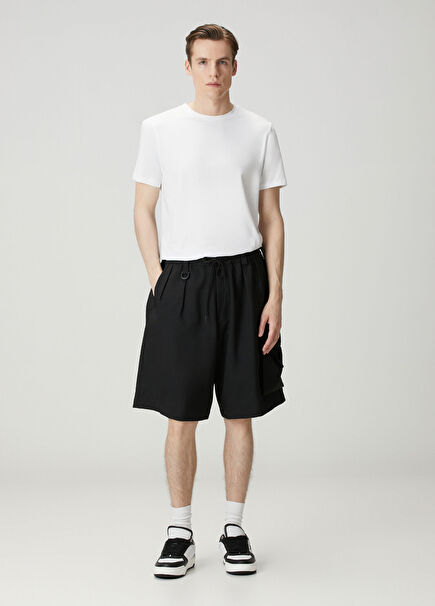 Sport Uniform Siyah Kargo Şort