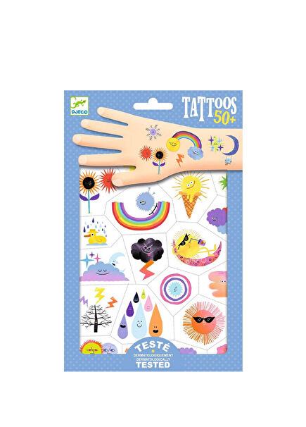 Weather Emojis Unisex Kids Tattoo