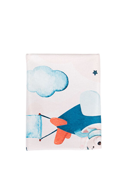 Pilot Ayı Baskılı Pamuklu Bebek Havlu Bornoz 50 x 90 cm