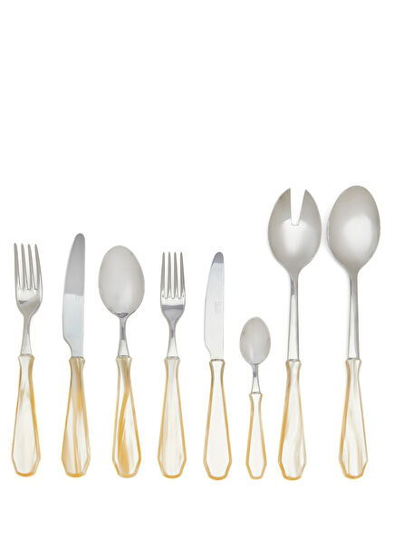 Venezia Krem Çelik 74 Parça Çatal Bıçak Kaşık Seti