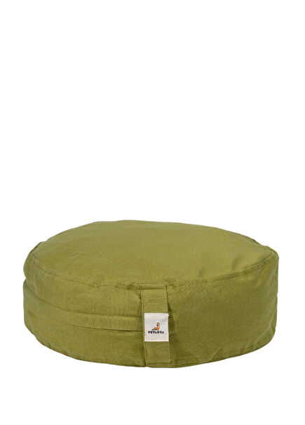 Zafu Green Buckwheat Hull Filled Meditation Cushion