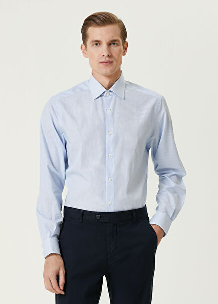 Light Blue Striped Shirt