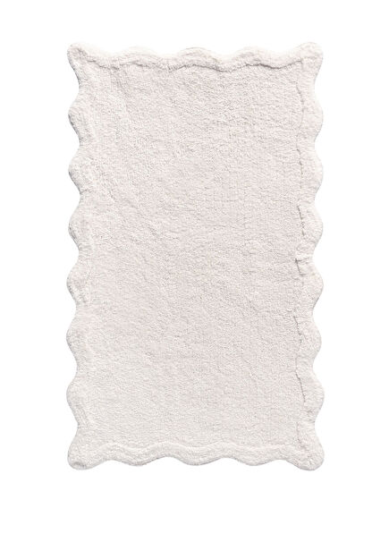 Scallop Ekru Bambu Banyo Paspası 60 x 100 cm