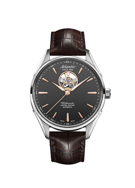 Worldmaster Open Heart Limited Edition 52780.41.41R Brown Leather Men's Wristwatch