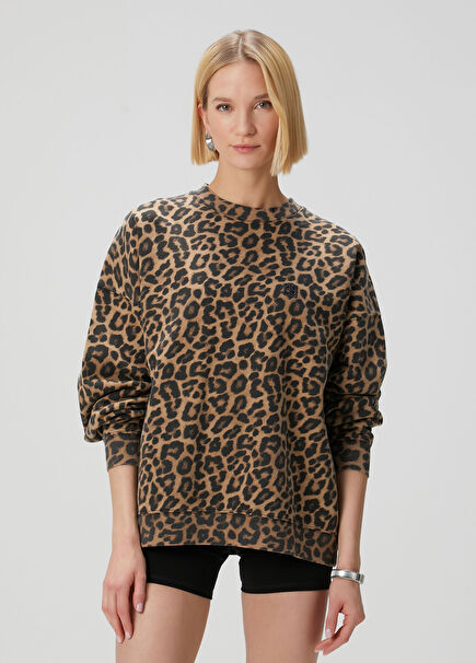 Miles Leopard Printed Sweatshirt