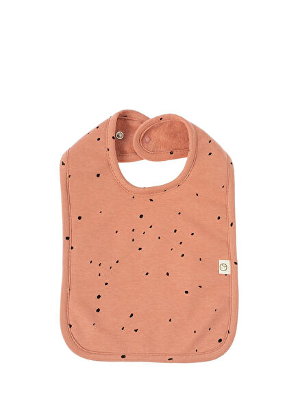 Cosmos Pembe Organik Pamuk Sıvı Geçirmez Mama Önlüğü