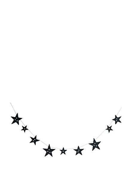 Geceyi Aydınlatan Yıldızlar Antrasit Garland Çocuk Odası Aksesuar