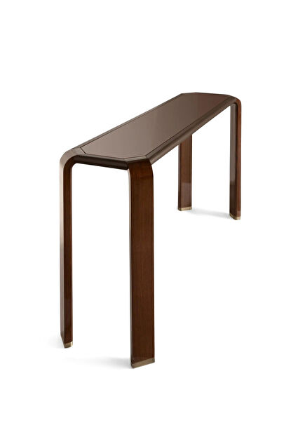 Waterfall Lacquered Wood Console Table