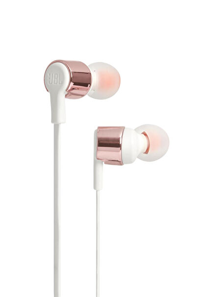 JBL T210 Beyaz Gold Mikrofonlu Kulak içi Kablolu Kulaklık