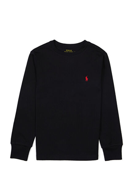 Siyah Erkek Çocuk Uzun Kollu T-shirt