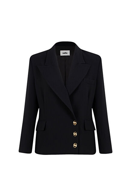 Black Oversize Women's Blazer Jacket