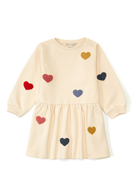 Cream Girl's Organic Cotton Dress