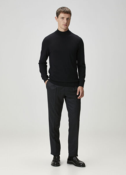 Koyu Kahverengi Yün Pantolon