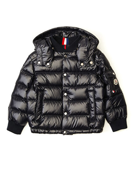 Lacivert Kapüşonlu Erkek Çocuk Ceket