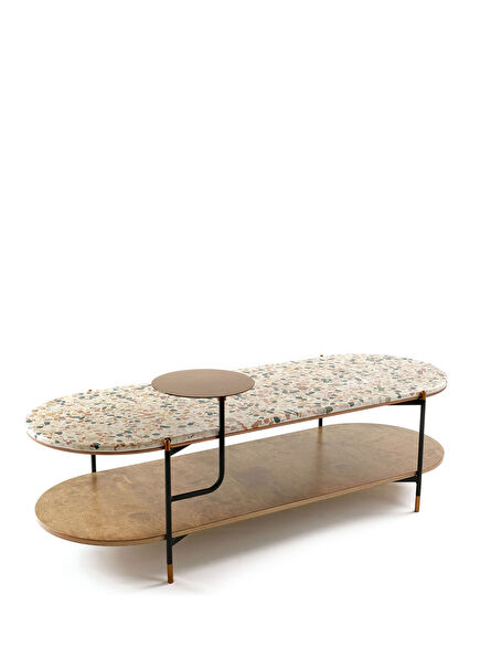 Arasta Tan Metal Leg Coffee Table