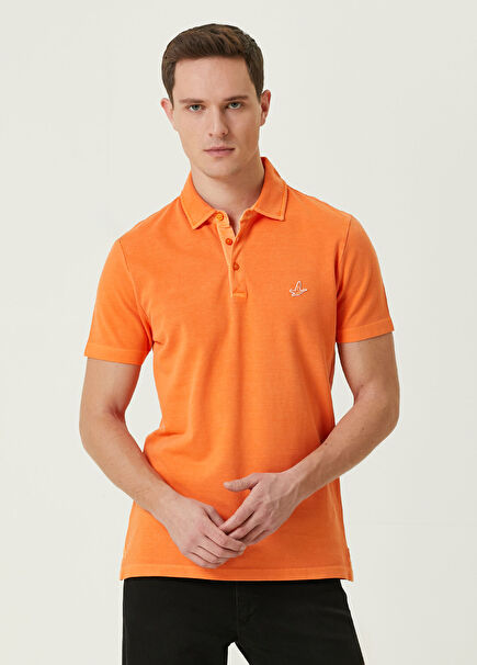 Comfort Fit Turuncu Polo Yaka T-shirt