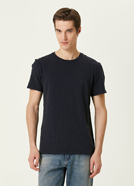 Bysapick Lacivert Basic T-shirt
