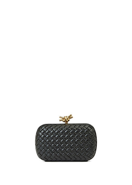 Knot Black Women's Leather Clutch
