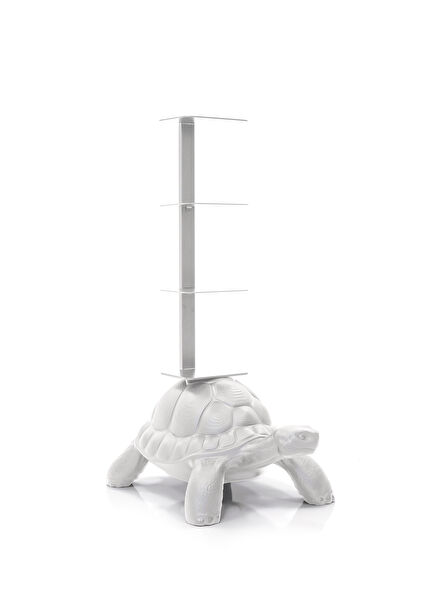 Turtle Carry White Bookshelf