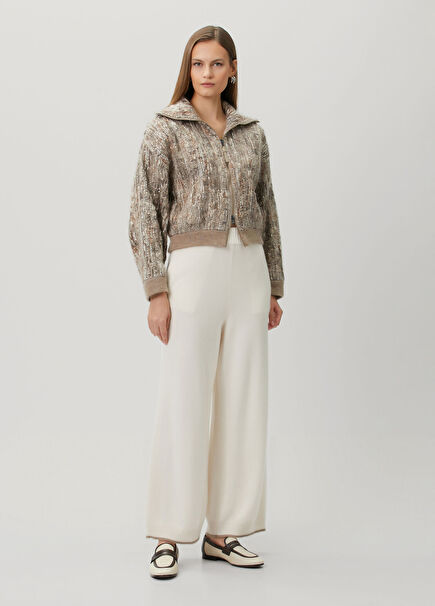 Ecru Cashmere Pants
