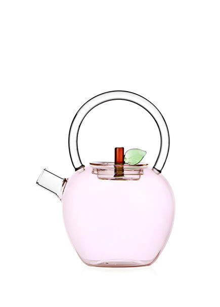 Elma Formunda Cam Demlik