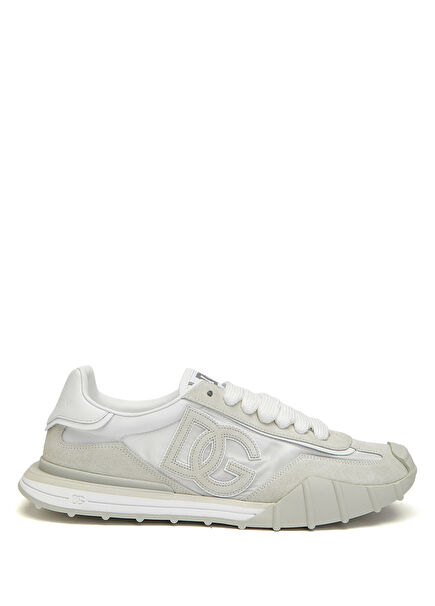 Athletic Men's White Leather Sneakers