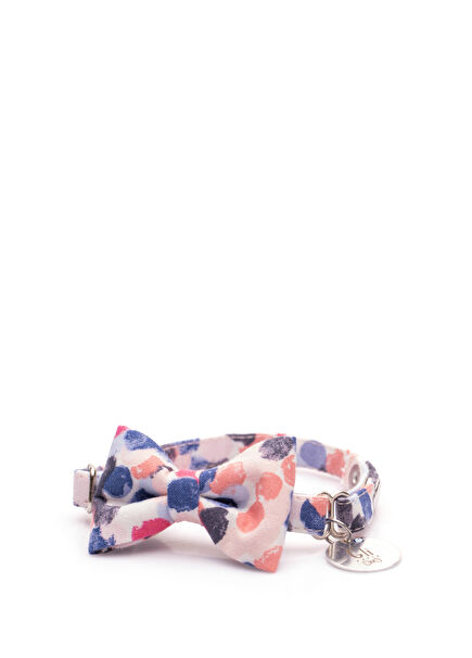 Mono Color Cat Neck Collar with Bow Tie