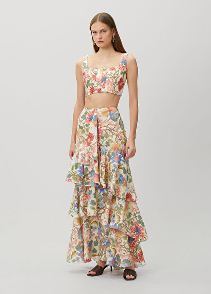 Orlena Linen Maxi Beach Skirt