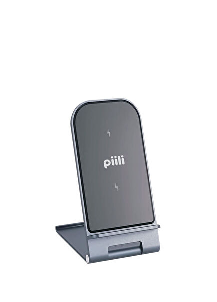 iPhone Siyah Alüminyum Kablosuz Şarj Standı 