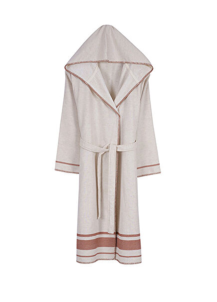 Hazelnut Shell Linen Unisex Bathrobe