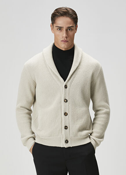 Bej Yün Triko Hırka